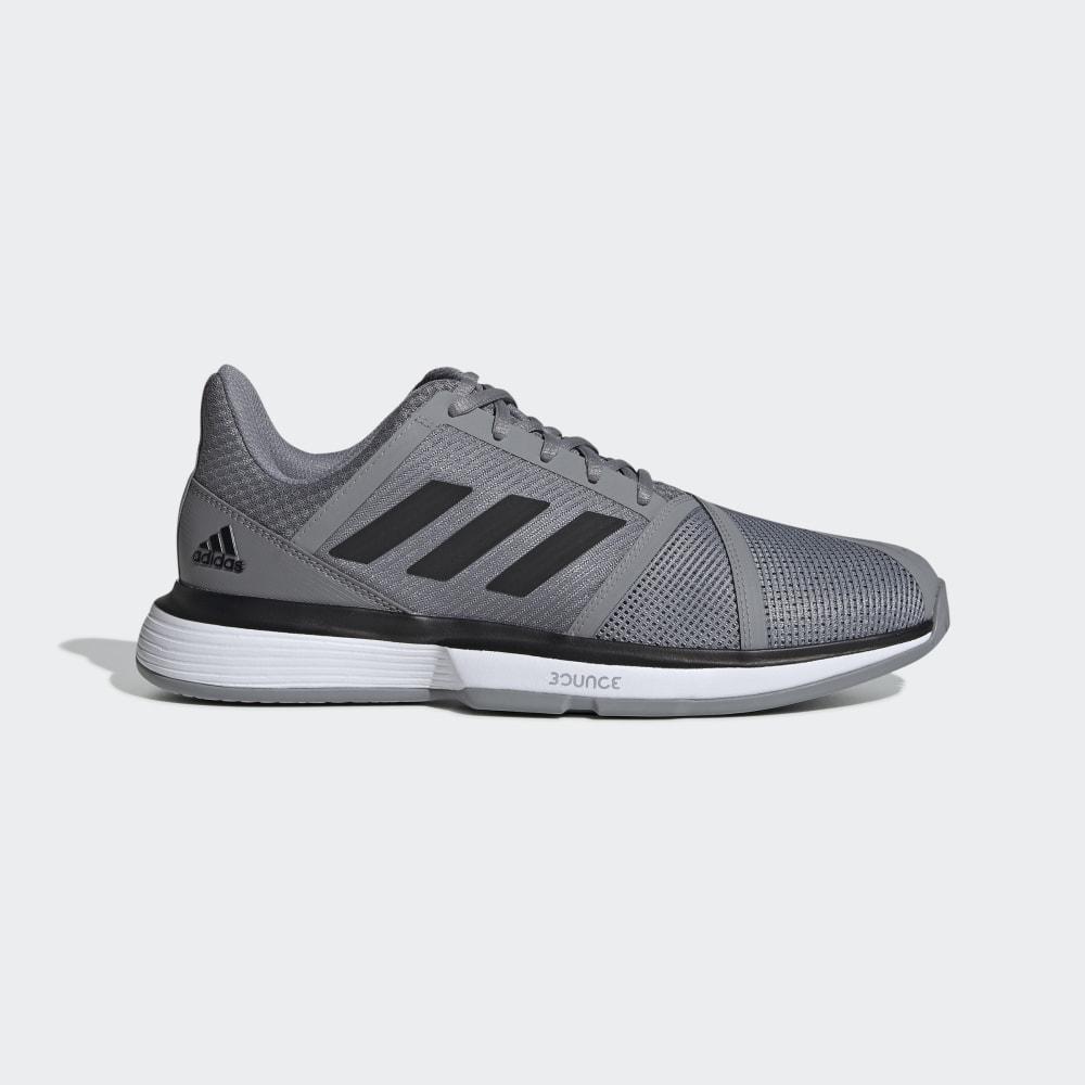 Adidas Men's CourtJam Bounce Tennis Shoes Grey/Black/White Ireland EE4318